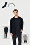 Men's Black 5-Piece 100% Cotton Underwear Boxed Groom Dowry Set with 1 Pair of Socks Gift