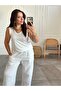 Elastic Waist Wide Leg Muslin Trousers - 3