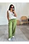 Elastic Waist Wide Leg Muslin Trousers - 3