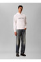 Men's Comfortable Fit Hooded Logo Printed on the Chest Long Sleeve White Sweatshirt Lv14Ld231G-Yaf - 3