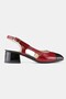 Women's Bordo Black Khaki Natural Leather 34-35-41-42 Number Thick Heel Back Open Shoes - 5