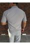 Polo Neck Vertical Striped Men's T-Shirt - 2