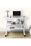 Over-Bed Tables, Rolling Bed Table Mobile Laptop Table Height Adjustable Side Table with 4 Lockable - 6