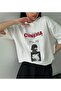 The Cinema Printed Crew Neck Cotton White Women'S/Men's Unisex Oversize Tshirt