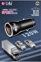 U&I Dual USB & Type-C Port Car Charger Black - 4