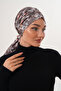 Patterned Buckle Bonnet Hijab Bonnet Daily Use Bonnet Shawl Scarf - 7