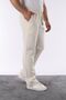 Men's Elastic Waist Baggy Fit Linen Trousers - 3