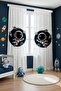 Adventurer Little Astronaut Patterned Children's Baby Room Background Curtain (Single Wing Pricing) - 2