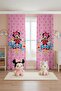 Skater Minnie Patterned Children's Baby Room Background Curtain (Single Wing Pricing) - 2