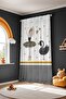 Gold Striped Ballerina and Swan Patterned Children's Baby Room Background Curtain (Single Wing Pricing) - 4