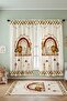 Rainbow Safari Patterned Children's Baby Room Background Curtain (Single Wing Pricing) - 3