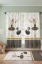 Gold Striped Ballerina and Swan Patterned Children's Baby Room Background Curtain (Single Wing Pricing) - 3