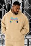 3 Yarn Combed Cotton Game Console Printed Oversized Sweatshirt