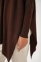 Women's Slit Knitwear Poncho Sweater Brown 1222 - 4