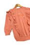 Girl's Be Happy Printed 6-14 Years Old Ruffle Detailed Seasonal 2 Thread Unshaded Tracksuit Set - 4