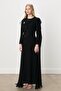 Cloak Flower Detailed Dress Black - 6