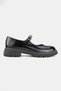 Women's Black Patent Leather Genuine Natural Leather 36-41 Number Mary Jane Shoes with Buckle Band - 5