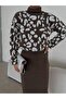 Speckled Full Fisherman Skirt-Sweater Women's Knitwear 2-Piece Set - 5