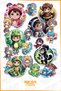 Kawaii Children Character Pvc Sticker Set 2 Sheets Laptop Phone Journal Motor Car Sticker 12X22Cm