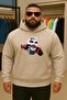 3 Yarn Combed Cotton Mask Printed Large Size Sweatshirt