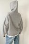 Static Club Text Printed Winter Hoodie Women's Black&Gray Sweatshirt - Women's Printed Hoodie - 2