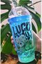 Gift Lighted Cup Water Bottle with Straw Double Layer Blue Color - 2