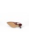 Velora Burgundy Patent Leather Thin Heeled Gold Buckle Heeled Shoes - 4