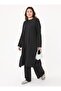 Aerobin Basic Tunic&Pants Plus Size Double Set - Black -