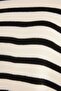 Women's Oversize Wide Cut Crew Neck Striped White Sweater - 6