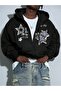 Unisex Women Men Tn the Sky Printed Hooded Basic Zippered Sweatshirt Cardigan