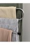 3 Pieces Metal Closet Chrome Hanger 5-Tier Stainless Organizer Pantalon Scarf Skirt Hanger - 3