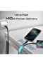 140w Fabric braided high-speed usb-c to dual usb-c cable black - 4