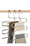 Practical 5-Tier Trouser Hanger-Pants Hanger Scarf Shawl Clothes Hanger-Wardrobe Organizer Hanger - 3