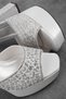 Fary Women's Front Open Toe Heel Pearl Detailed Bridal Evening Dress Heeled Shoes 4115 - 3