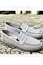 Genuine Leather White Soft and Flexible Loafer Men's Shoes