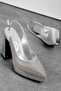 Yady Women's Shiny Stone Detailed Thick Platform Evening Dress Heeled Shoes 4116 - 2