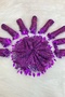 Purple Halay Handkerchief, Bridal Handkerchief, Sequin Halay Handkerchief 5 Pieces, Wedding Henna Circumcision Engagement - 2