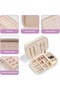 Velvet Covered Zipper Jewelry Box for Your Travels, Portable Jewelry Organizer Organizer - 3