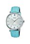 Women's Leather Analog Wrist Watch LTP-VT01L-7B3UDF - 33 mm - Blue