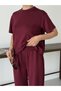 Women's Modal Fabric Short Sleeve High Waist Tracksuit Set - 5