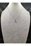 Silver Color Colorful Stone Butterfly Model Steel Necklace - 2
