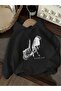 Hand Printed Oversize Unisex Hooded Sweatshirt