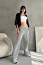 Elastic Waist Tied Waterway Stripe Wide Leg Pants - High Waist Comfortable Textured Knitted - 5
