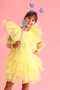 Yellow Layered Girl's Tulle Dress - Laura - 2