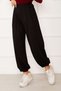 Comfortable Fit Shalwar Pants with Elasticated Cuffs Black - 2