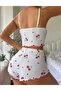 Kadın Askılı Bluz Şortlu Örme Takım Trend Moda - 2