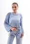Women's Loose Mesh Short Sweater 255196 - - 2