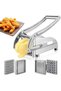 Stainless Steel Potato Slicer, French Fry Cutter, 2 Blades, for Potatoes, Carrots, Cucumbers, Onions