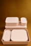 Stylish Stackable Practical Set of 6 Storage Containers 2X(1100ml) 2X(2600ml) 2X(6700ml) - 3