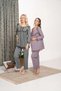Women's Dark Green Melisa Special Design Lace Detailed Long Sleeve Winter Cotton Maternity Pajama Set - 2